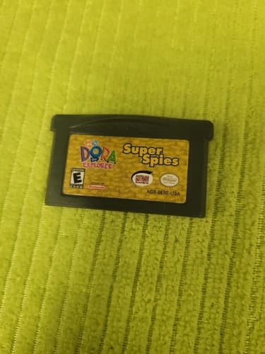 Game Boy Advance Dora The Explorer Super Spies Cartridge show puzzle gather GBA