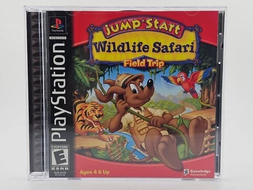 Sony Playstation 1 PS1 JumpStart Wildlife Safari Field Trip CIB Cleaned & Tested
