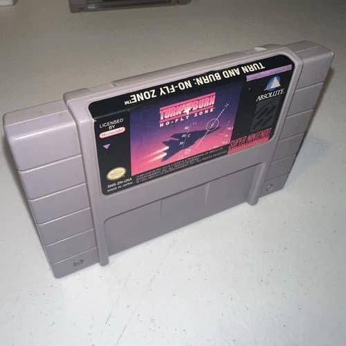Turn and Burn No Fly Zone - Super Nintendo SNES - AUTHENTIC TESTED See Pics