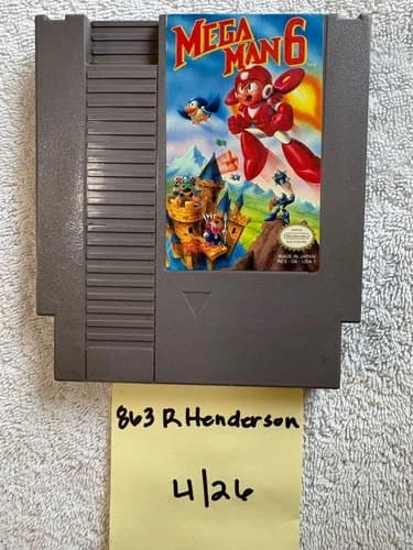 Nintendo NES Mega Man 6 Video Game Cartridge Tested Working