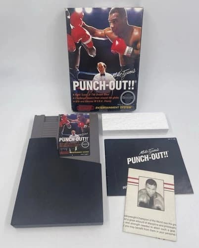 Mike Tyson’s Punch-Out!! Nintendo NES Complete In Box CIB W/Letter