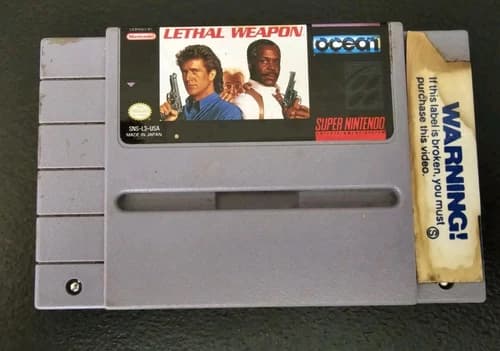 Super Nintendo SNES Lethal Weapon Cartridge Only Tested Working
