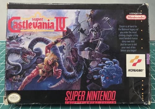 Super Castlevania IV 4 (Super Nintendo SNES, 1991) Tested/Working - CIB - RARE!