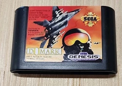 MiG-29 Fighter Pilot Sega Genesis, 1993 Game Cartridge