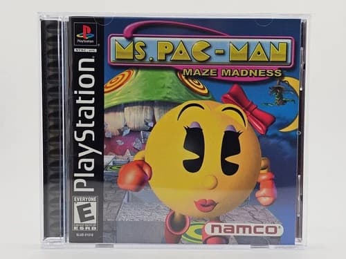 Sony Playstation 1 PS1 Ms Pac Man Maze Madness CIB Cleaned & Tested