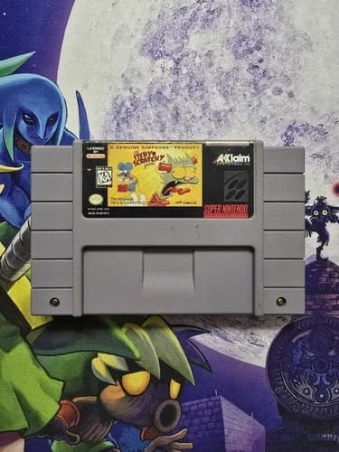 🔥The Itchy and Scratchy Game (Super Nintendo SNES, 1995) WORKS