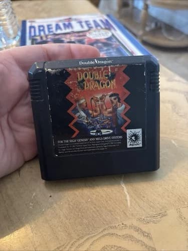 Sega Genesis Double Dragon Hand Polished Conctacts Tested And Working