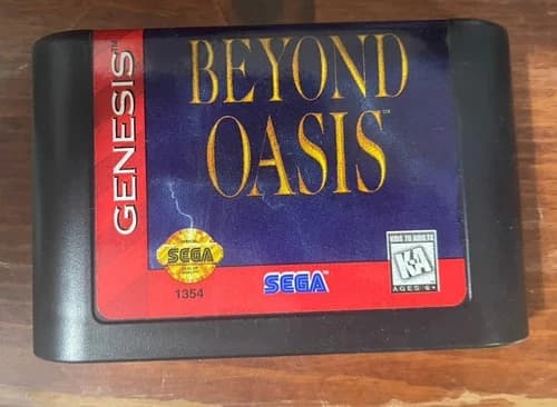 Sega Genesis Beyond Oasis Authentic Cartridge