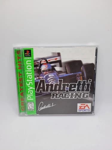 Andretti Racing (Sony PlayStation 1, 1996) CIB W/ Reg Card - Nice Disc - Tested!