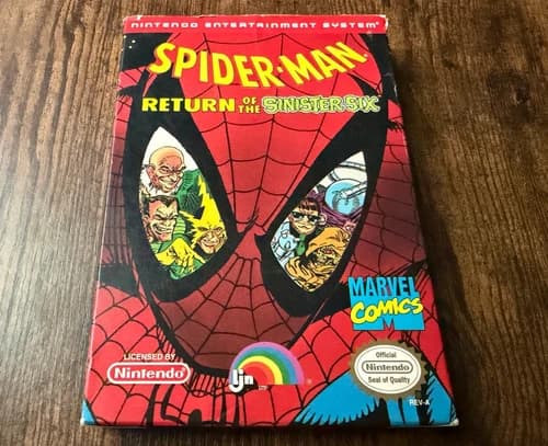 Spider-Man: Return of the Sinister Six complete in box spiderman nintendo nes
