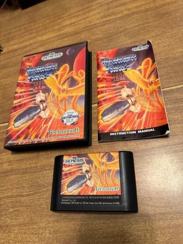 Thunder Force III (Sega Genesis) TF 3 CIB complete authentic video game