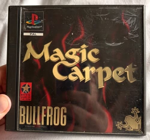 Magic Carpet PS1 (COMPLETE) Bullfrog rare Sony Playstation black label