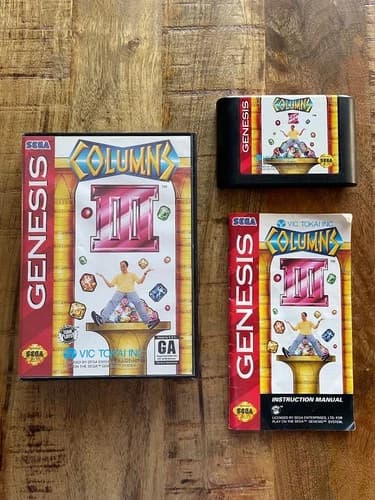 Columns III 3: Revenge of the Columns (Sega Genesis) CIB - Tested w/ manual