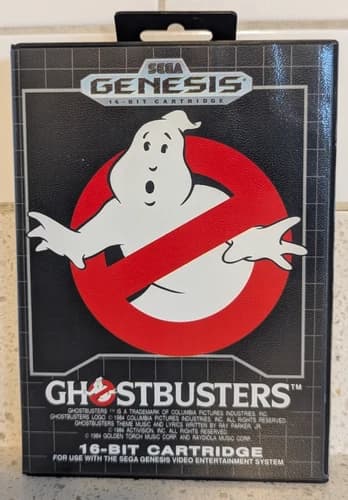 Ghostbusters Sega Genesis Complete w Manual Authentic