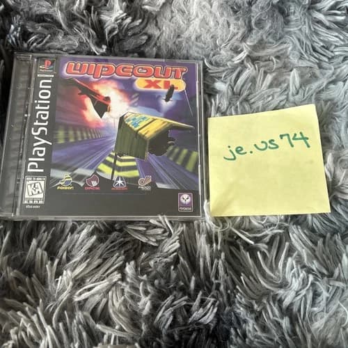 Wipeout XL Sony PlayStation 1 PS1 Black Label CIB Complete Racing Game TESTED
