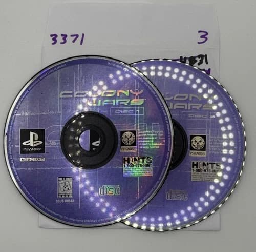 Colony Wars Playstation 1 PS1 Disc 1 and 2 Disc Only No Track #3371