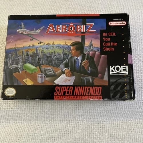 Aerobiz SNES Super Nintendo Game Authentic 1992 Complete-Instruction Booklet