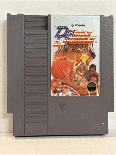 Double Dribble Basketball (NES, 1987) Authentic Tested Cartridge