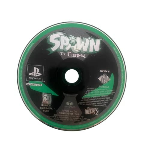 Spawn The Eternal (Sony PlayStation 1 PS1, 1997) Disc Only NTSC Black Label