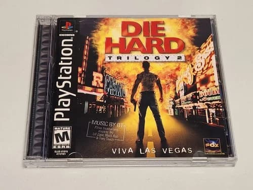 Die Hard Trilogy 2 Viva Las Vegas Sony PlayStation 1 PS1 Black Label CIB