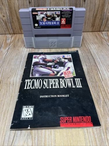 Tecmo Super Bowl III Final Edition (Super Nintendo, 1995)(TESTED) w/ Manuals