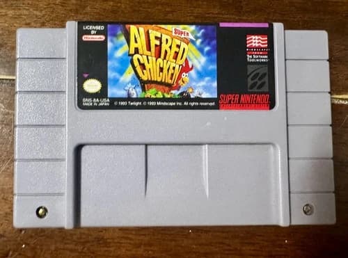 Super Alfred Chicken (Super Nintendo SNES) Authentic Game Cartridge