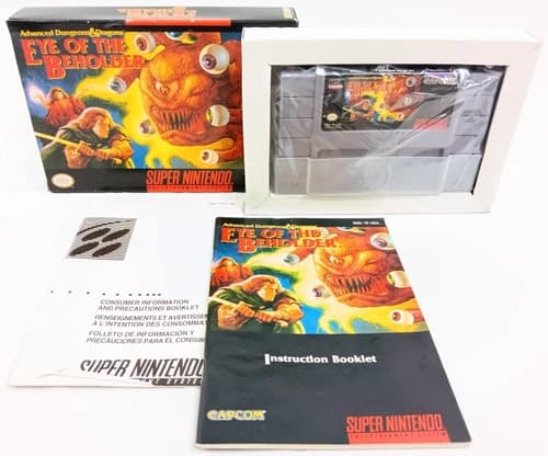 Advanced Dungeons & Dragons Eye of the Beholder CIB Complete Super Nintendo SNES