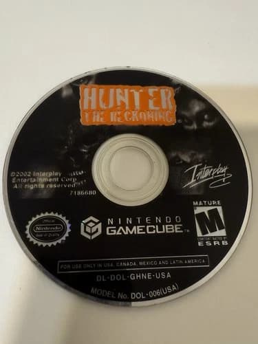 Hunter: The Reckoning (Nintendo GameCube, 2002) Disc Only