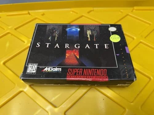 Stargate SNES (Super Nintendo, 1991) Game Cartridge, Box, Manual CIB