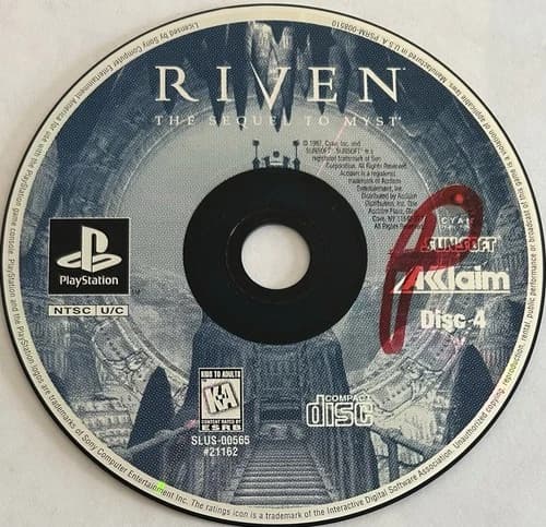 Riven: The Sequel to Myst (PlayStation, PS1) DISC 4 ONLY! | NO TRACKING | M1855