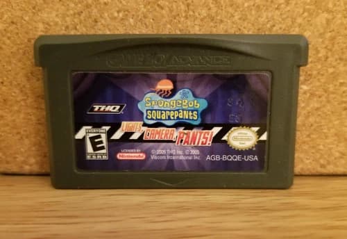 Spongebob Squarepants Lights Camera Pants Nintendo Gameboy Advance GBA