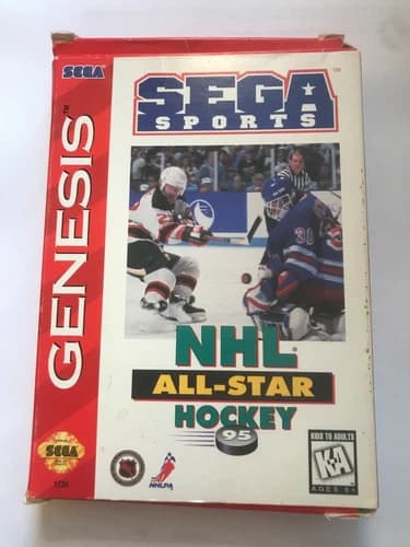 NHL All-Star Hockey 95 (Sega Genesis, 1995) - Complete