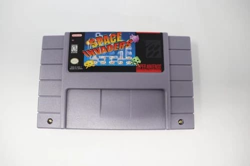 Space Invaders SNES Super Nintendo Cleaned Tested Working VG