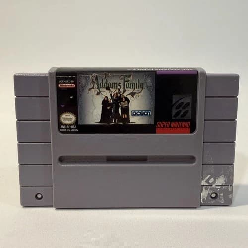 The Addams Family Super Nintendo SNES Ocean Platformer Video Game Cartridge