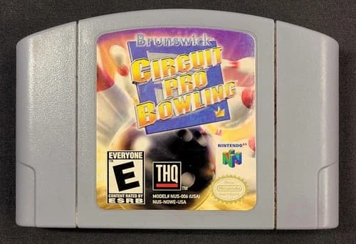 Brunswick Circuit Pro Bowling 1 Nintendo 64 N64 Authentic Game Cartridge Sports