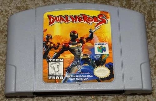 NINTENDO 64 N64 DUAL HEROES CARTRIDGE ONLY, TESTED