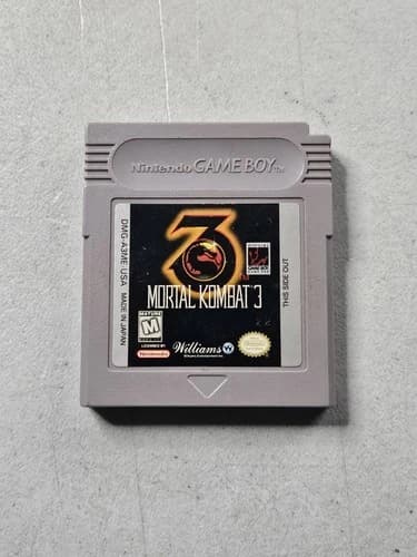 Nintendo Gameboy Mortal Kombat 3 (MK3) Cartridge Tested Clean