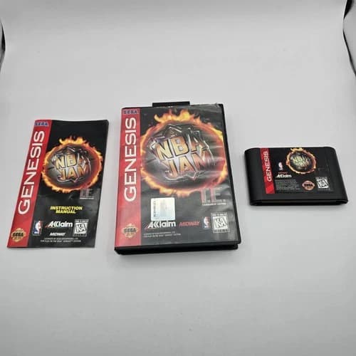 NBA Jam Tournament Edition TE (Sega Genesis 1995) CIB Complete w/Manual - TESTED