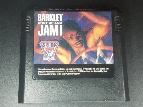 Barkley Shut Up and Jam for SEGA GENESIS game only. Cleaned and tested.