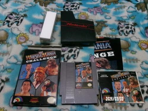 #868 WWF WWE Wrestlemania Challenge (Nintendo NES) Complete in Box CIB