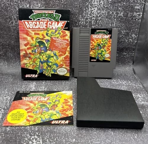 NES Teenage Mutant Ninja Turtles II The Arcade Game Complete in Box CIB