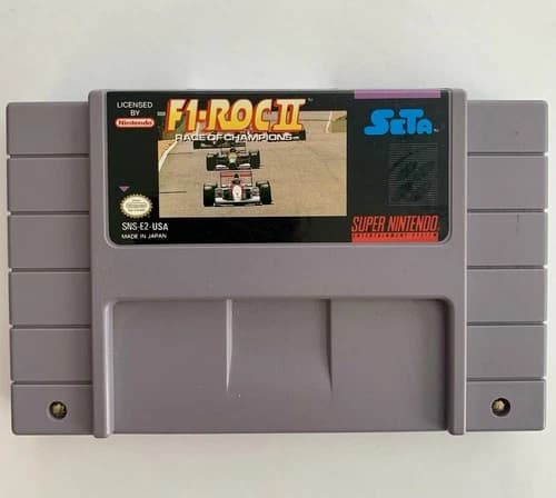 F1-ROC II (Super Nintendo SNES) Authentic Cartridge, Tested