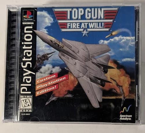 Top Gun Fire At Will Sony PlayStation 1 PS1 Cib Tested and Working