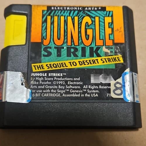 Electronic Arts Jungle Strike Sega Genesis Game Cartridge 1993 Strike Series