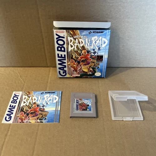 Skate or Die: Bad ’N Rad (Nintendo Game Boy) Box And Manual Tested