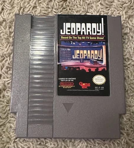 Jeopardy! (Nintendo Entertainment System, 1988) Genuine Authentic NES Tested