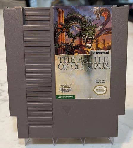 The Battle of Olympus (Nintendo NES) Cart Only Tested/working. Back Label Raised