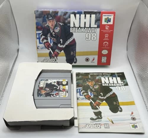 NHL Breakaway 98 Hockey Nintendo 64 N64 CIB Complete Manual Box Game Cartridge