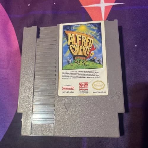 Alfred Chicken (Nintendo NES, 1994) Authentic Tested Works Great