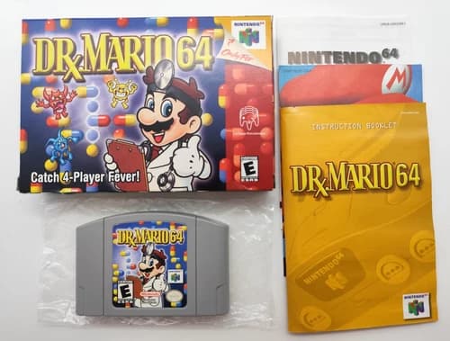 Dr. Mario 64 (Nintendo 64 N64, 2001) COMPLETE CIB Authentic Tested Saves!
